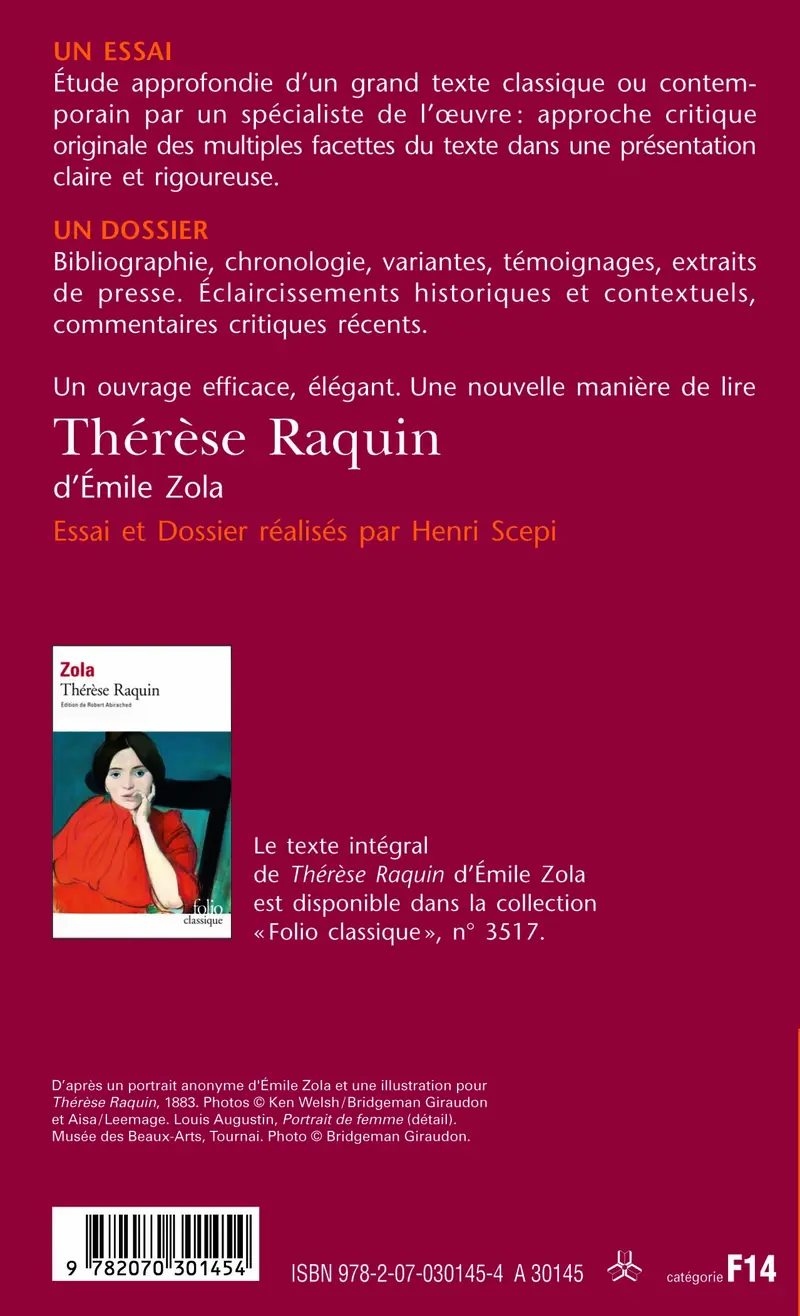 Thérèse Raquin d'Émile Zola (Essai et dossier) - Henri Scepi