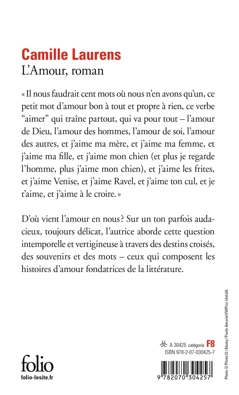 L'amour, roman - Camille Laurens