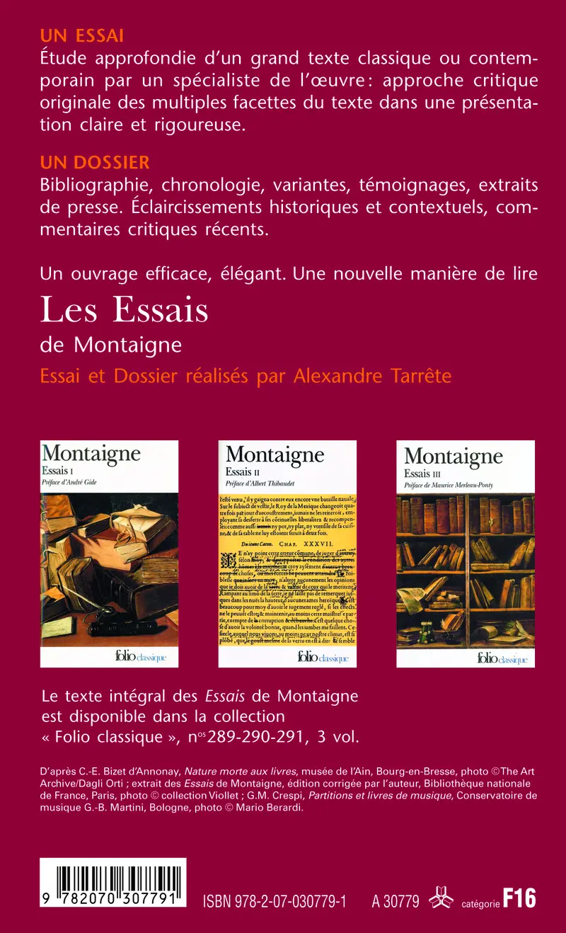 Les Essais de Montaigne (Essai et dossier) - Alexandre Tarrête