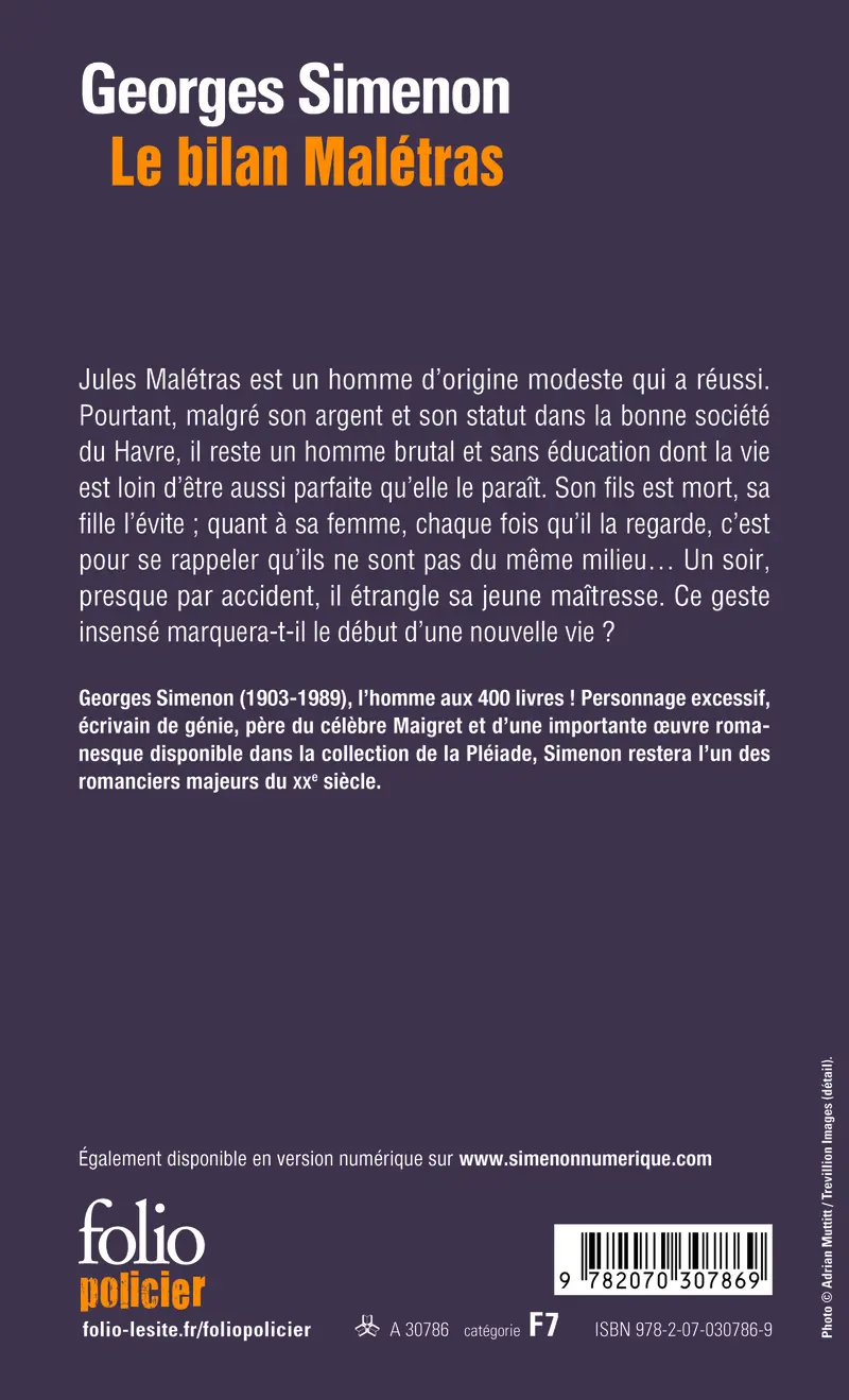 Le bilan Malétras - Georges Simenon