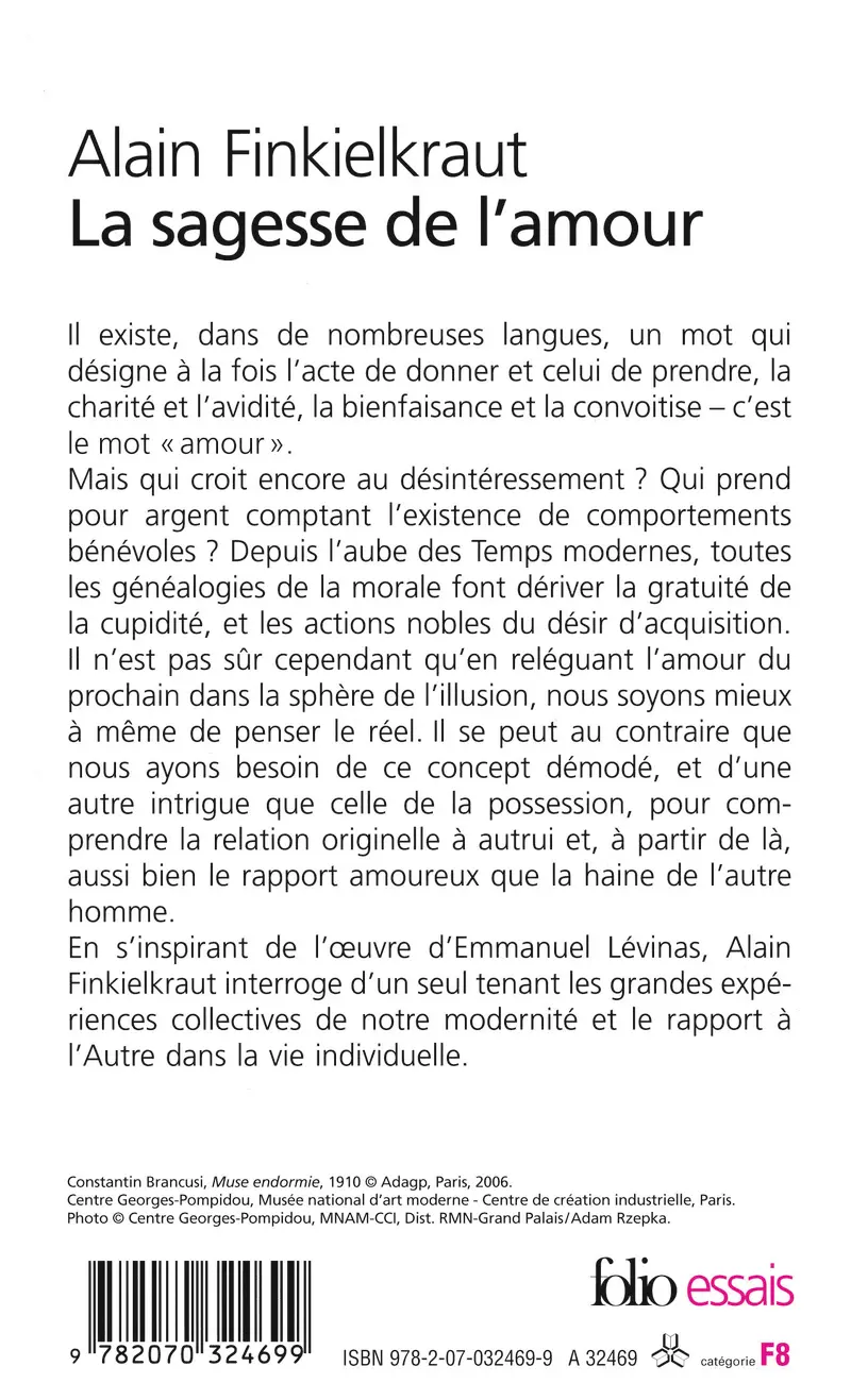 La Sagesse de l'amour - Alain Finkielkraut
