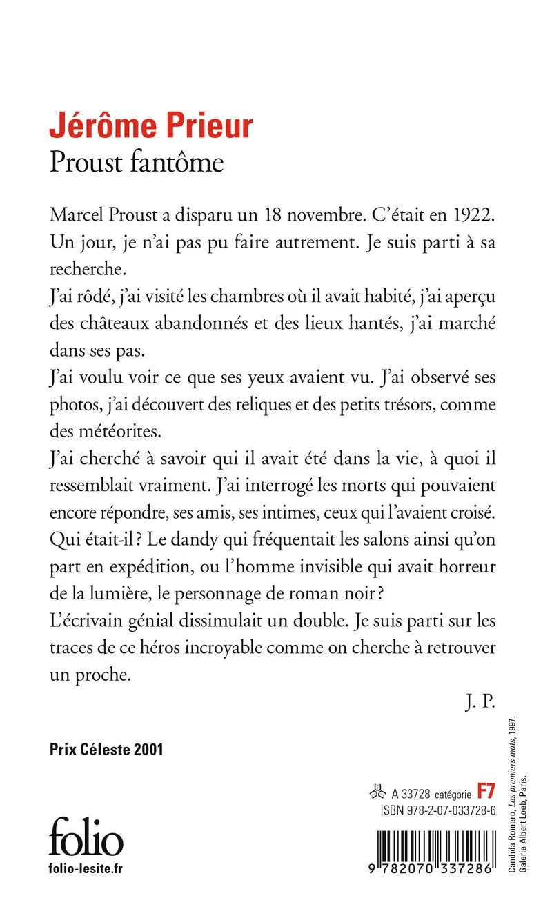 Proust fantôme - Jérôme Prieur