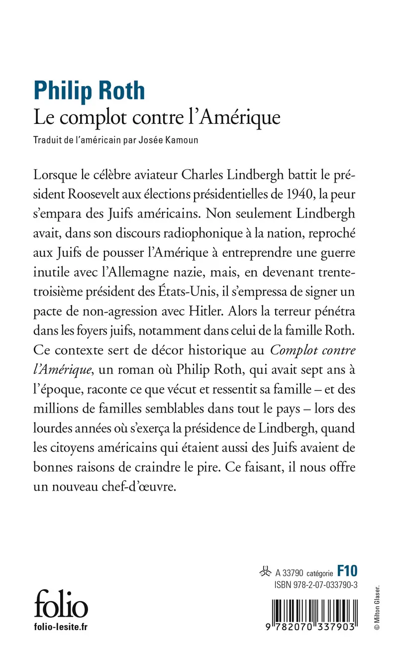 Le complot contre l'Amérique - Philip Roth