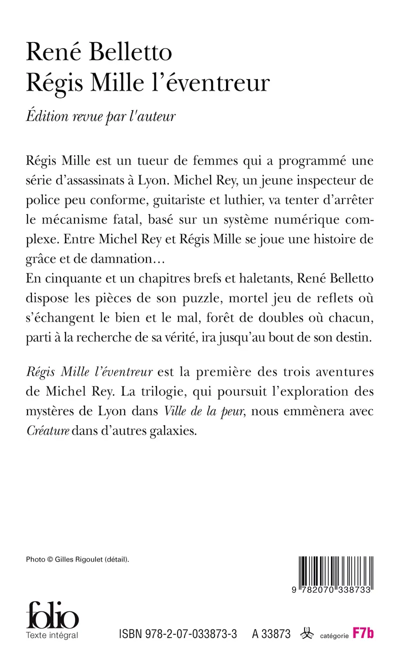 Régis Mille l'éventreur - René Belletto