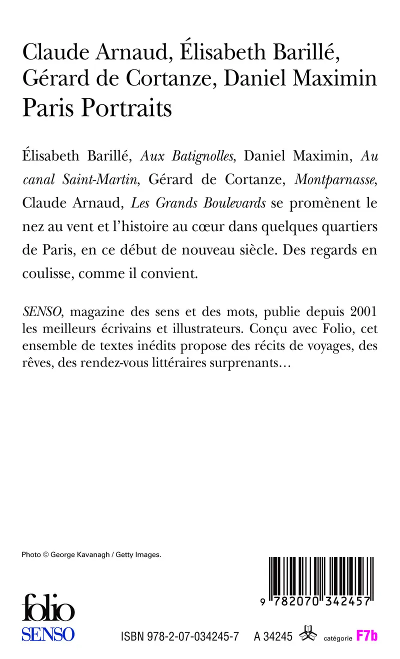 Paris portraits - Collectif - Claude Arnaud (1955 - ...) - Élisabeth Barillé - Gérard de Cortanze - Daniel Maximin