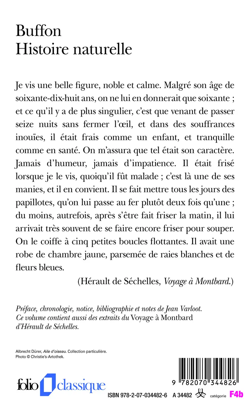Histoire naturelle - Buffon - Marie Jean Hérault de Séchelles