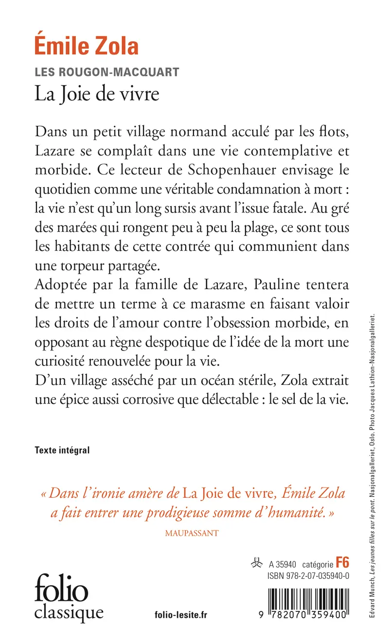 La Joie de vivre - Émile Zola