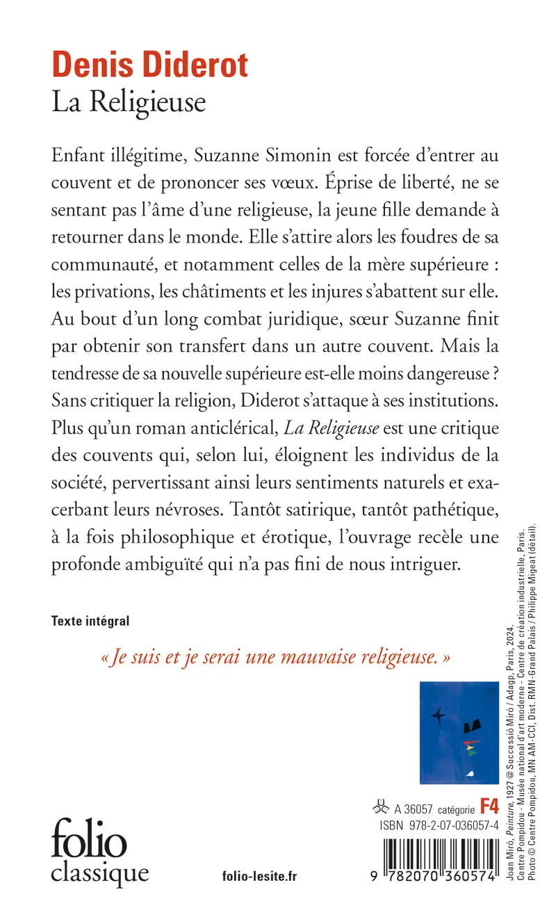 La Religieuse - Denis Diderot