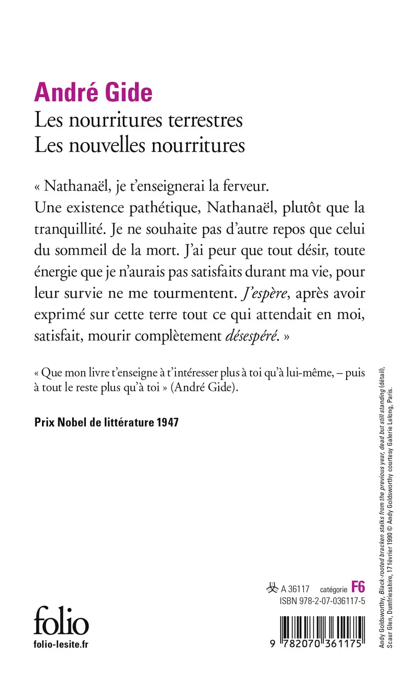 Les Nourritures terrestres suivi de Les Nouvelles Nourritures - André Gide