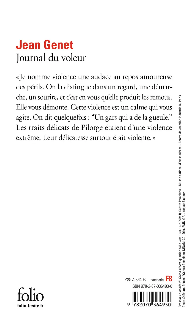 Journal du voleur - Jean Genet