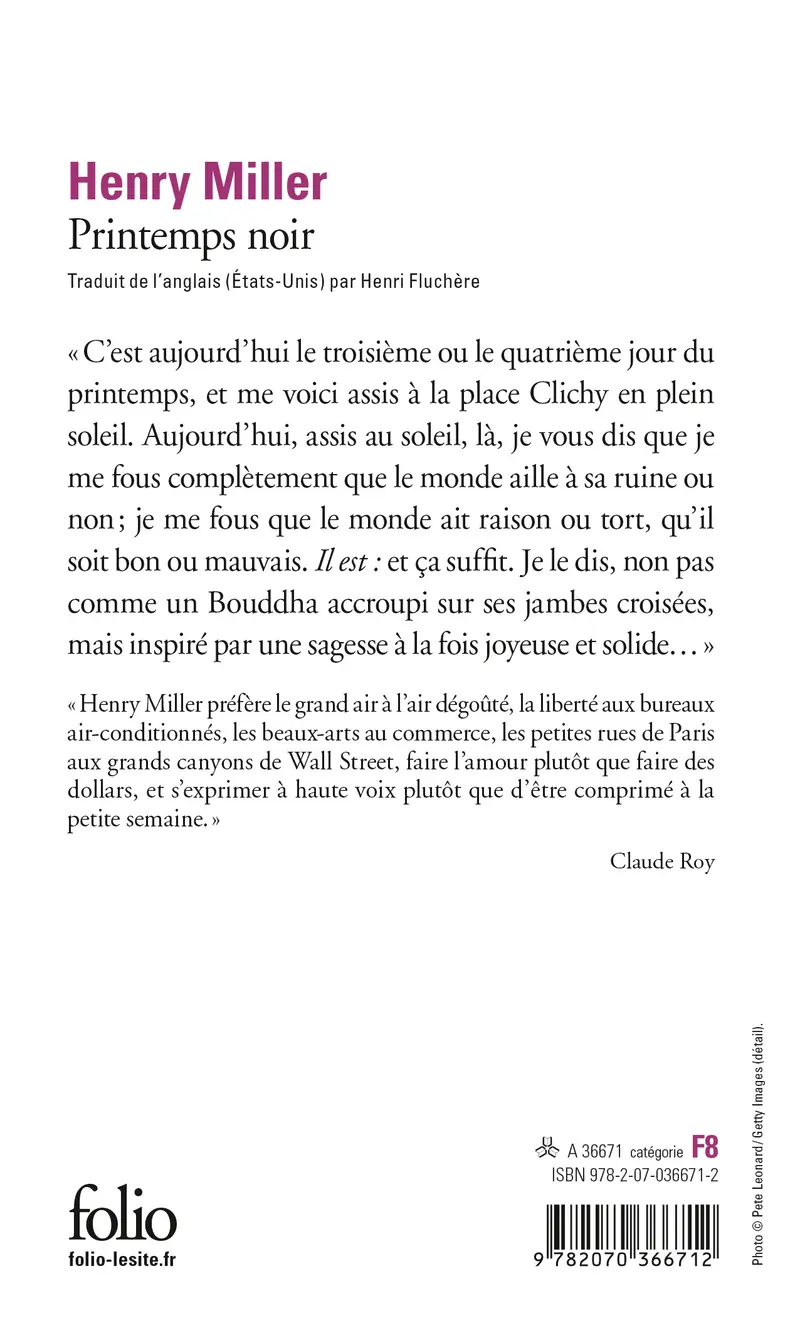 Printemps noir - Henry Miller