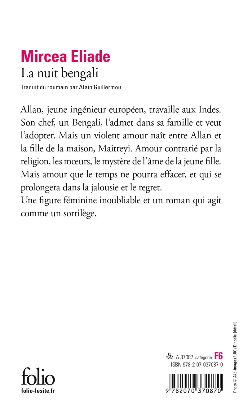 La Nuit bengali - Mircea Eliade