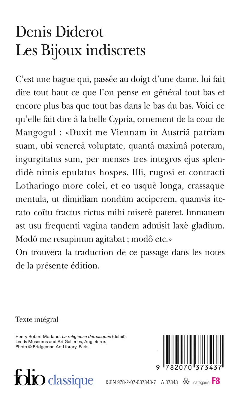 Les Bijoux indiscrets - Denis Diderot