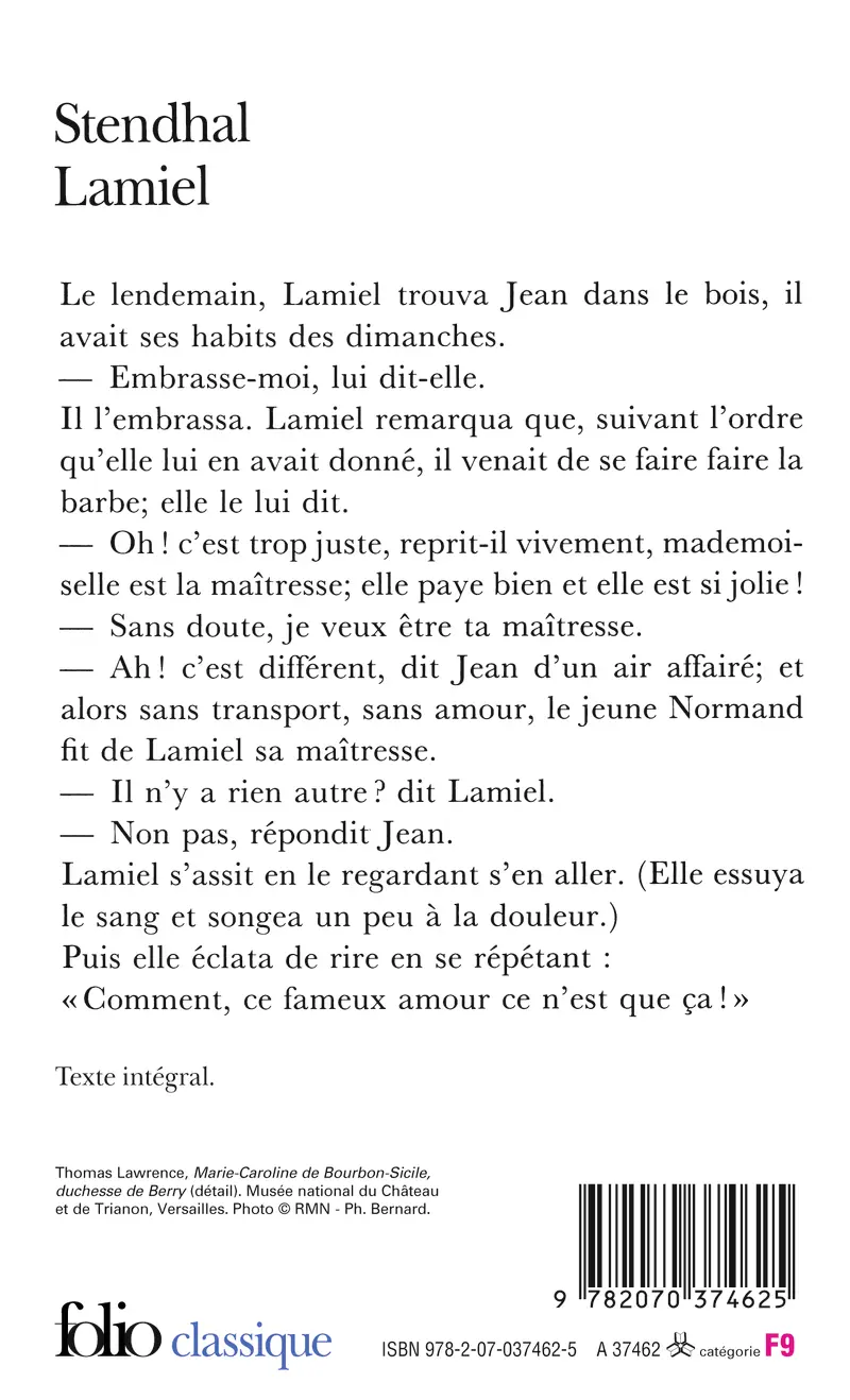 Lamiel - Stendhal