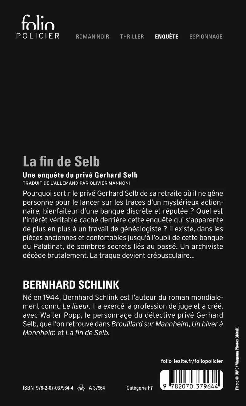 La Fin de Selb - Bernhard Schlink
