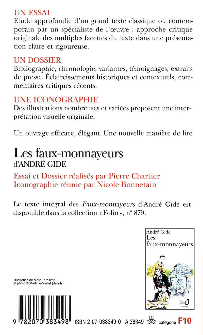 Les faux-monnayeurs d'André Gide (Essai et dossier) - Pierre Chartier