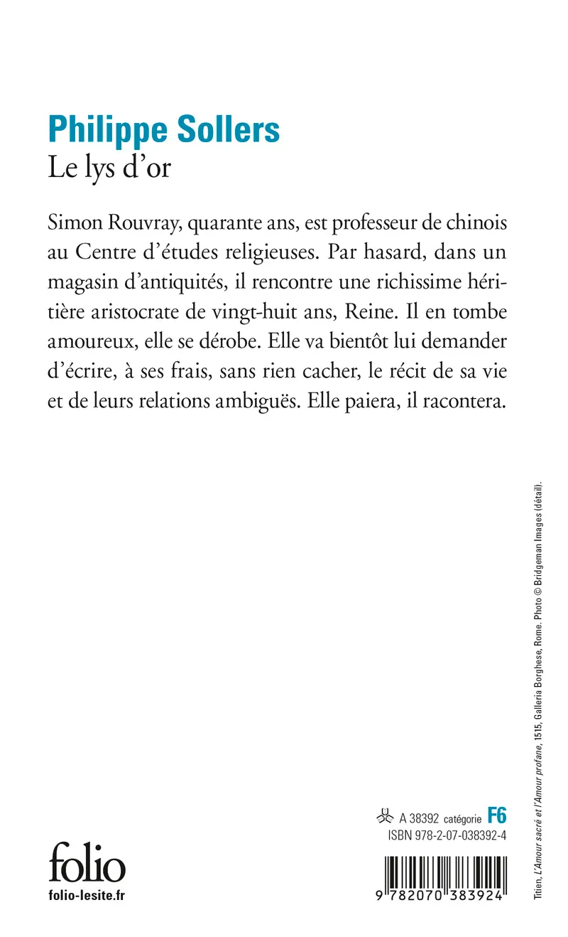Le Lys d'or - Philippe Sollers