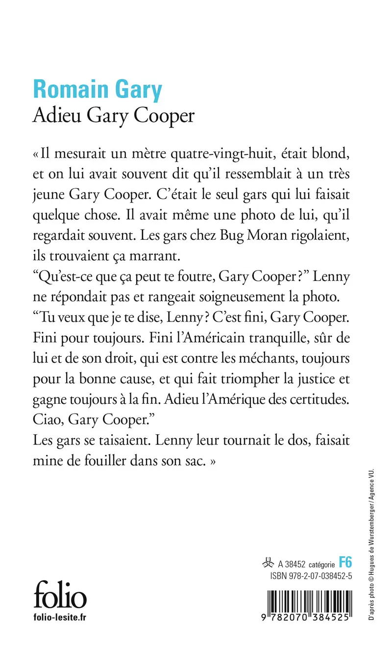 Adieu Gary Cooper - Romain Gary