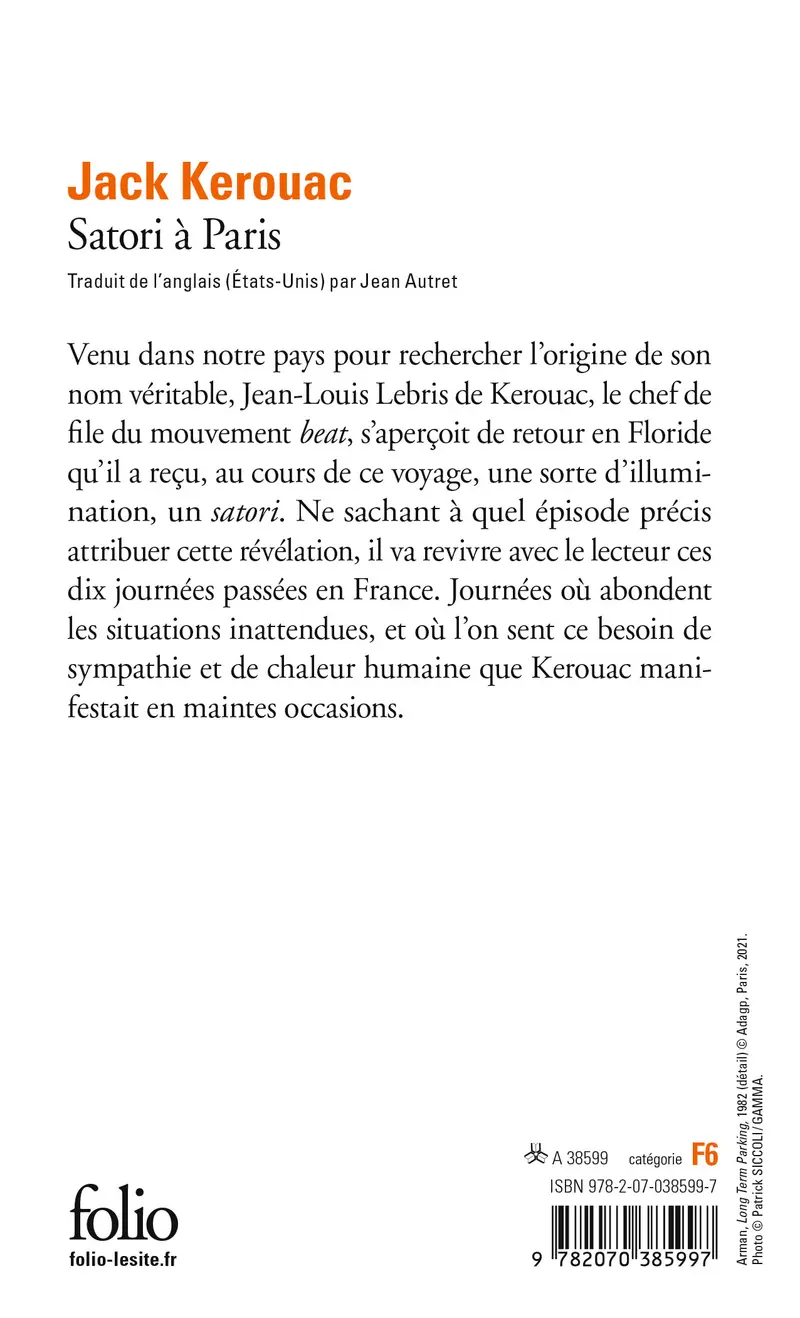 Satori à Paris - Jack Kerouac