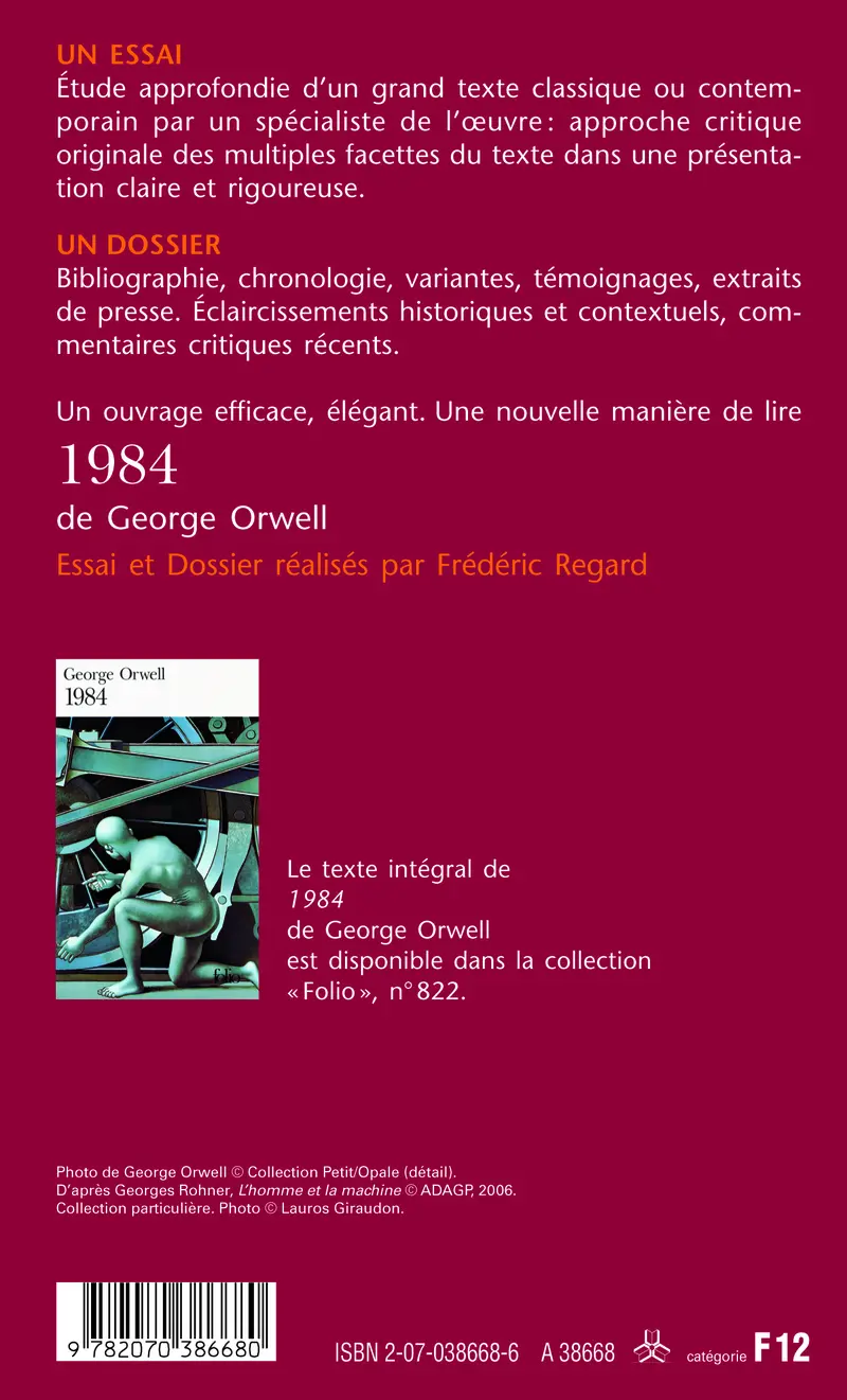 1984 de George Orwell (Essai et dossier) - Frédéric Regard