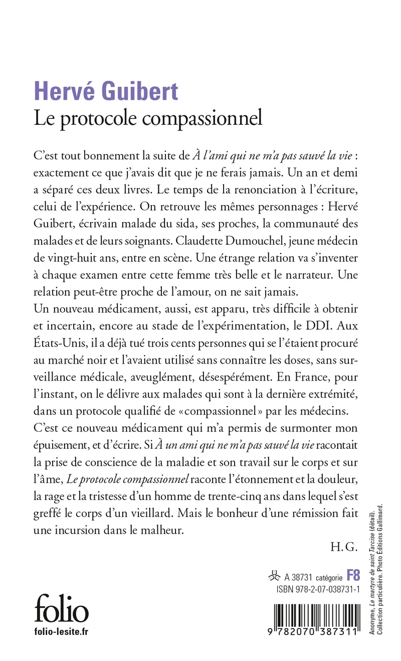 Le protocole compassionnel - Hervé Guibert