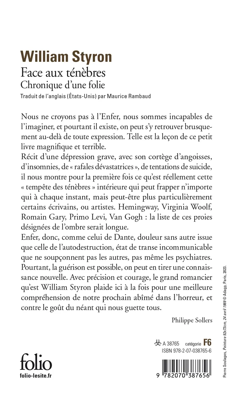 Face aux ténèbres - William Styron