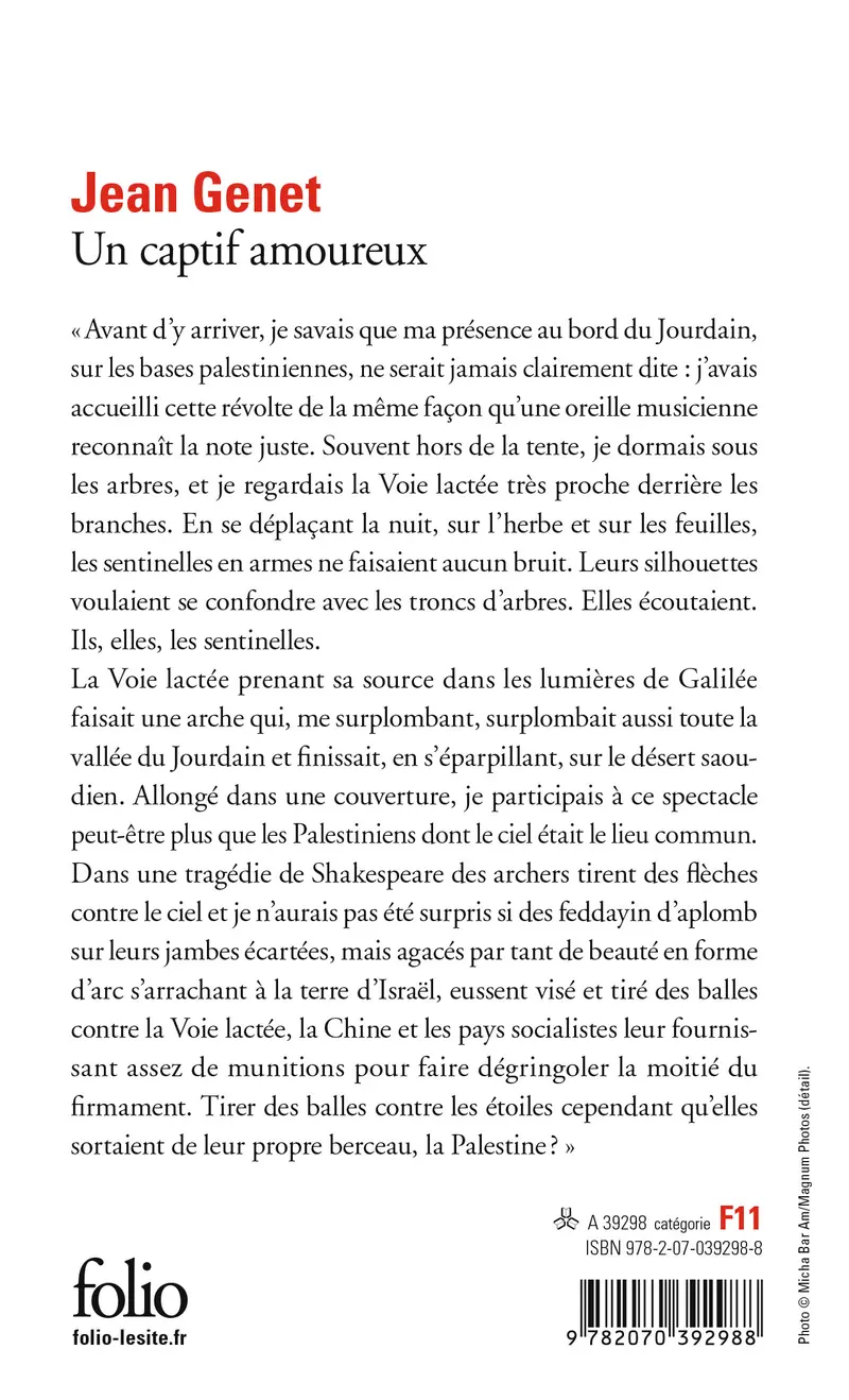 Un captif amoureux - Jean Genet