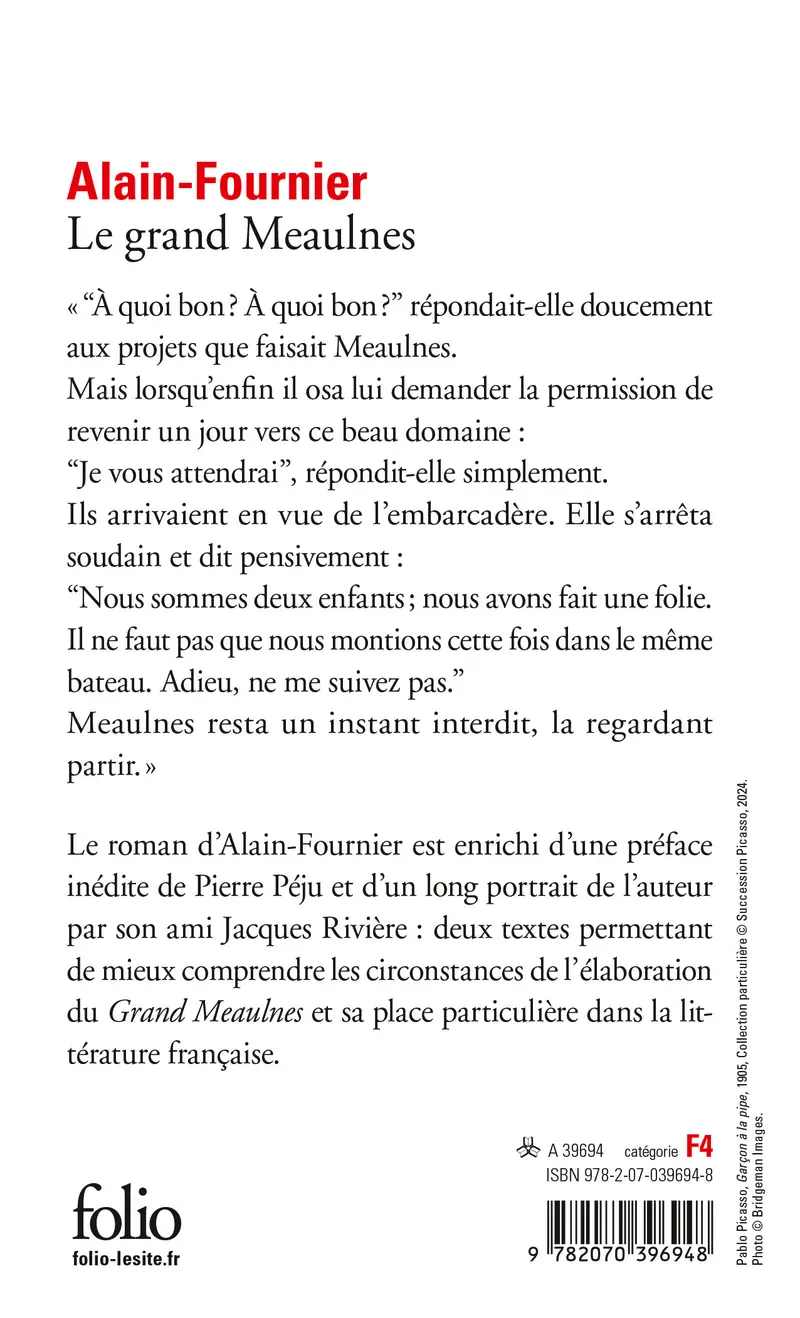 Le grand Meaulnes - Alain-Fournier - Jacques Rivière