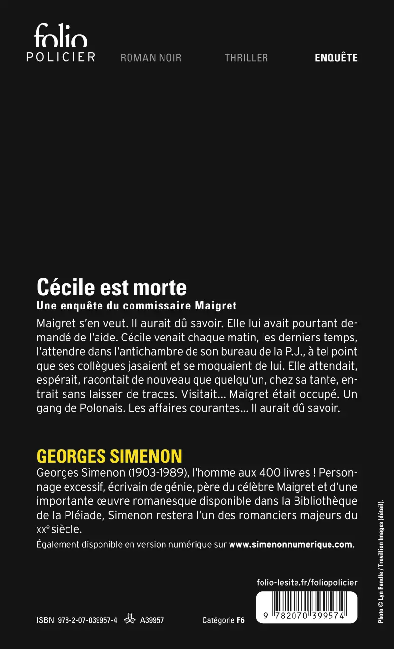 Cécile est morte - Georges Simenon