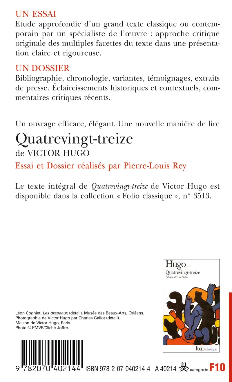 Quatrevingt-treize de Victor Hugo (Essai et dossier) - Pierre-Louis Rey