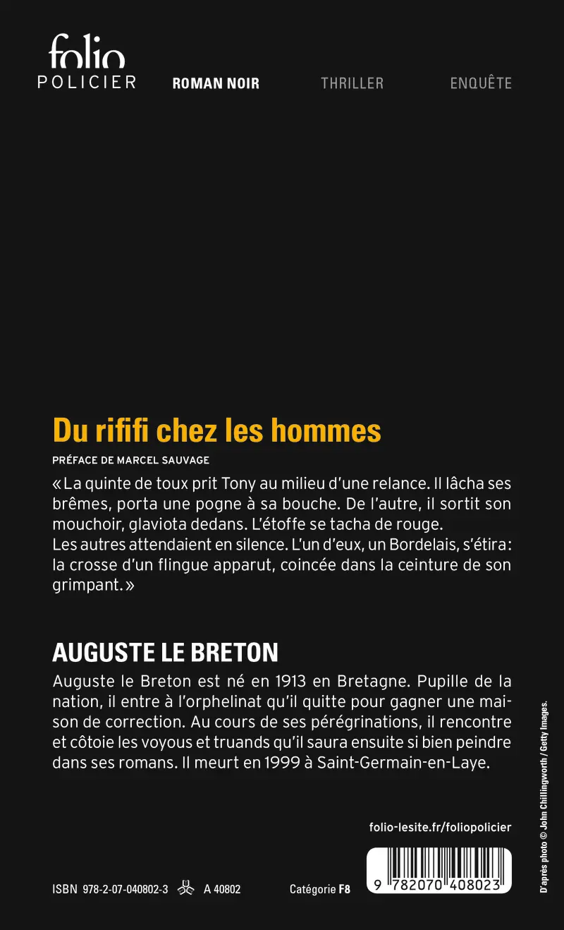 Du rififi chez les hommes - Auguste Le Breton