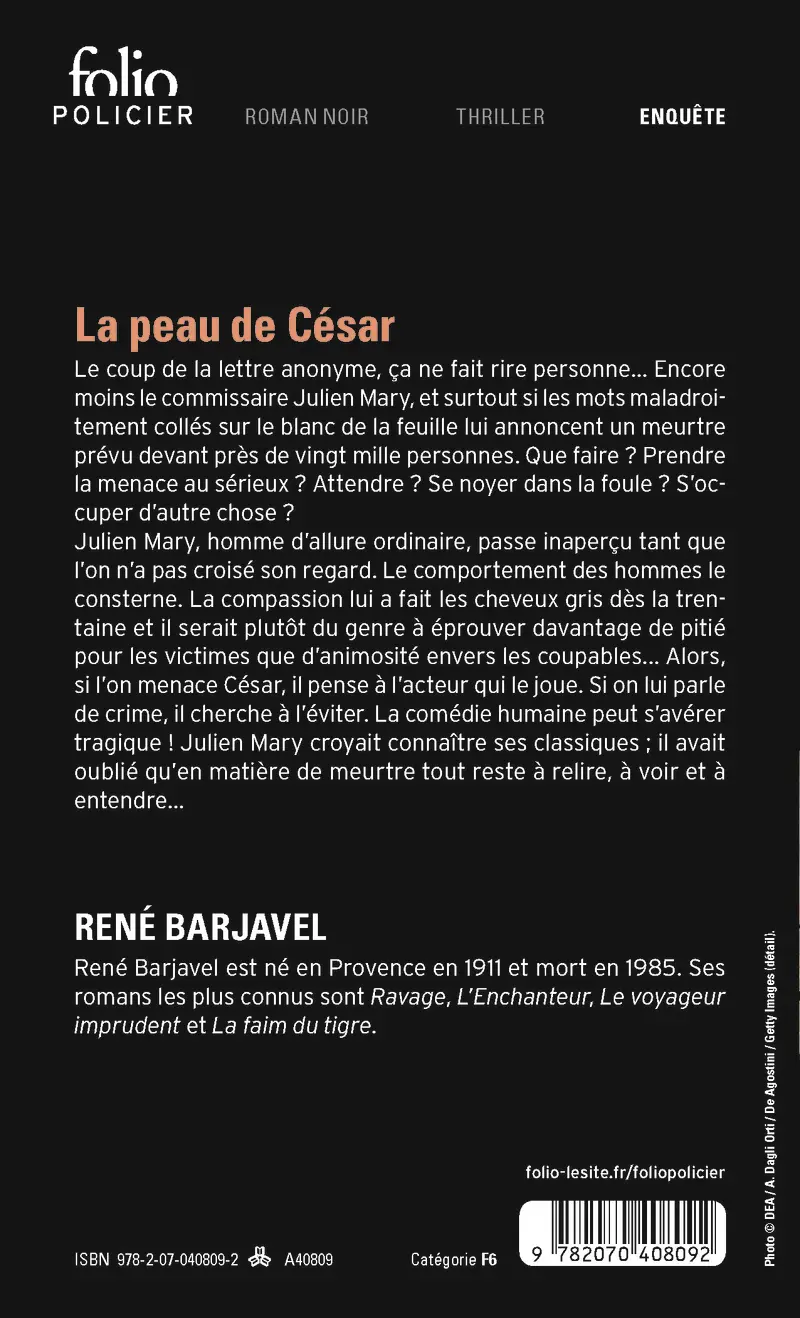La peau de César - René Barjavel