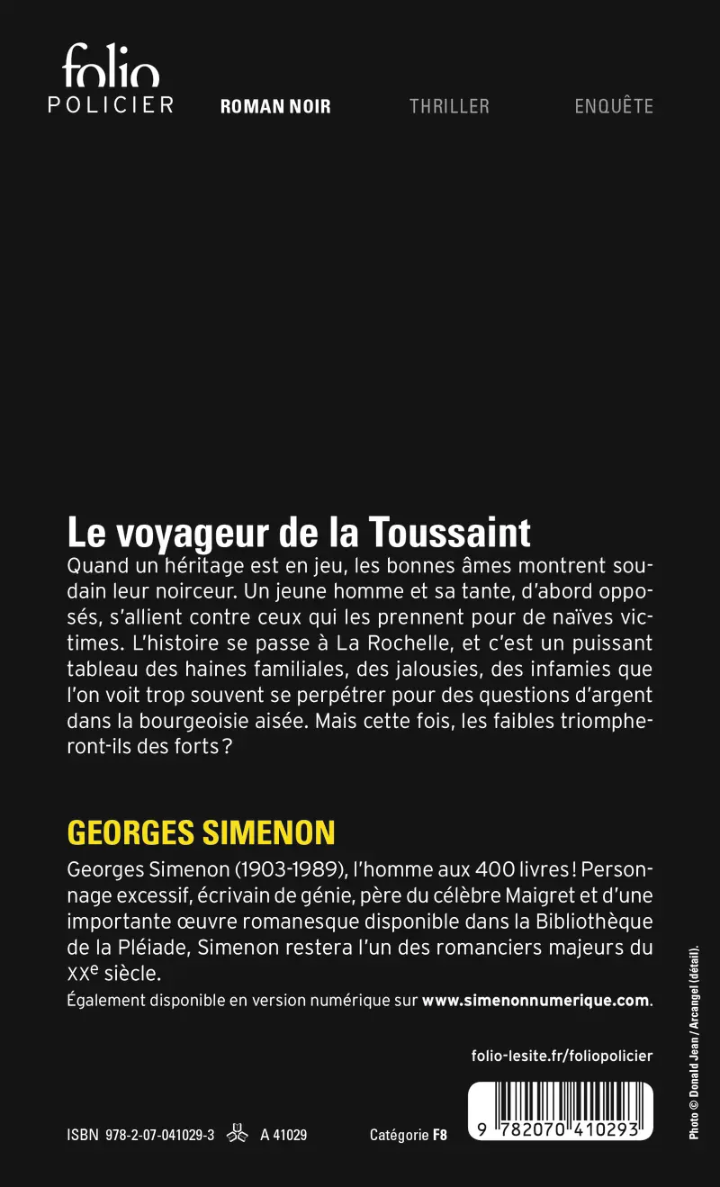 Le Voyageur de la Toussaint - Georges Simenon