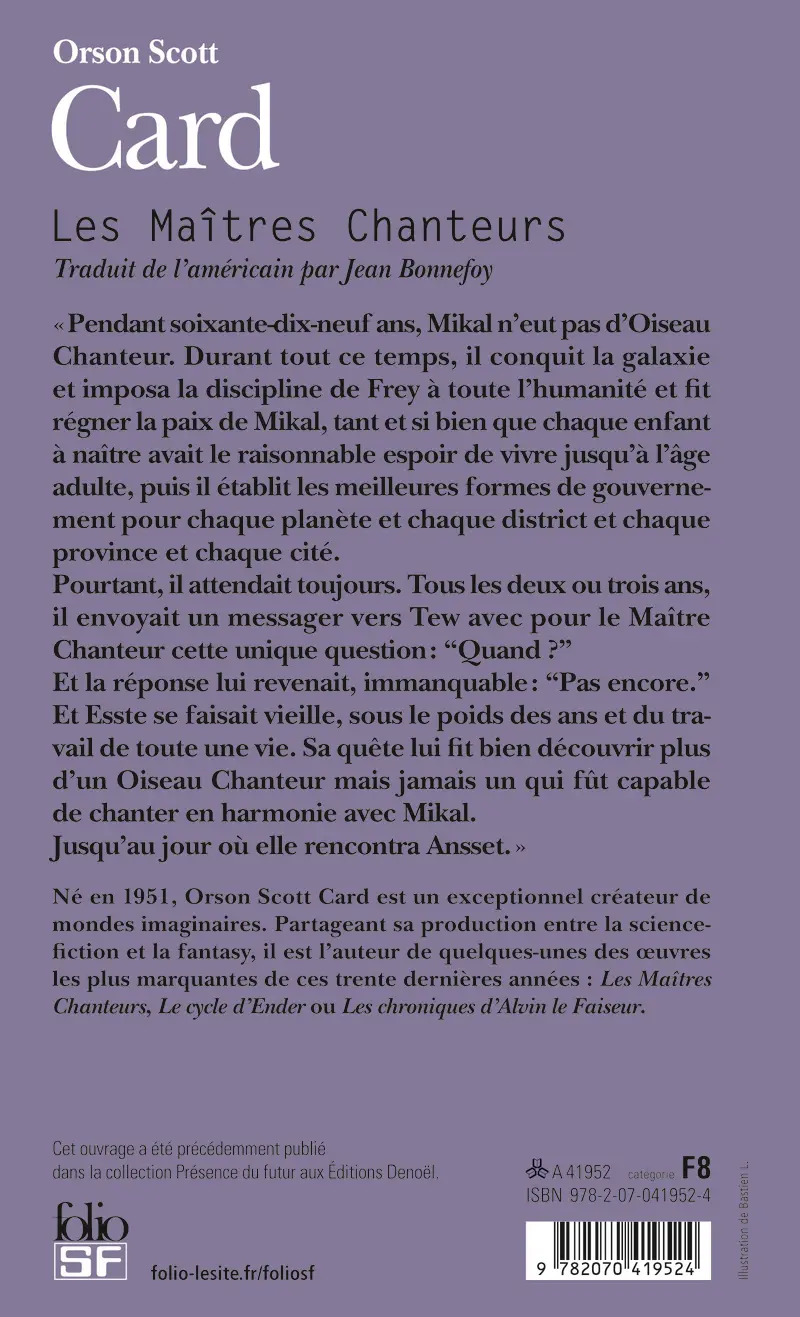 Les Maîtres Chanteurs - Orson Scott Card