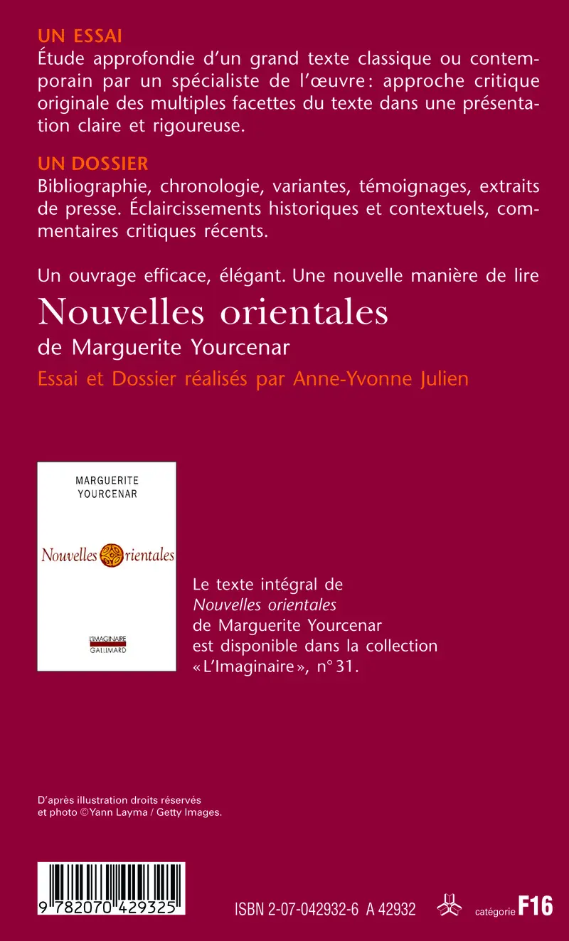 Nouvelles orientales de Marguerite Yourcenar (Essai et dossier) - Anne-Yvonne Julien