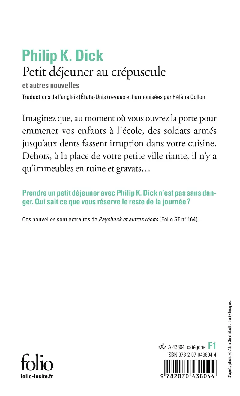 Petit déjeuner au crépuscule et autres nouvelles - Philip K. Dick