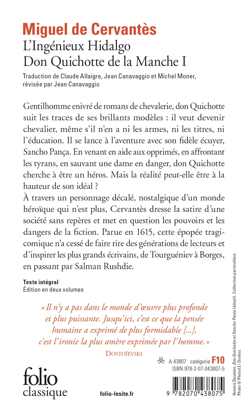 L'Ingénieux Hidalgo Don Quichotte de la Manche - Cervantès