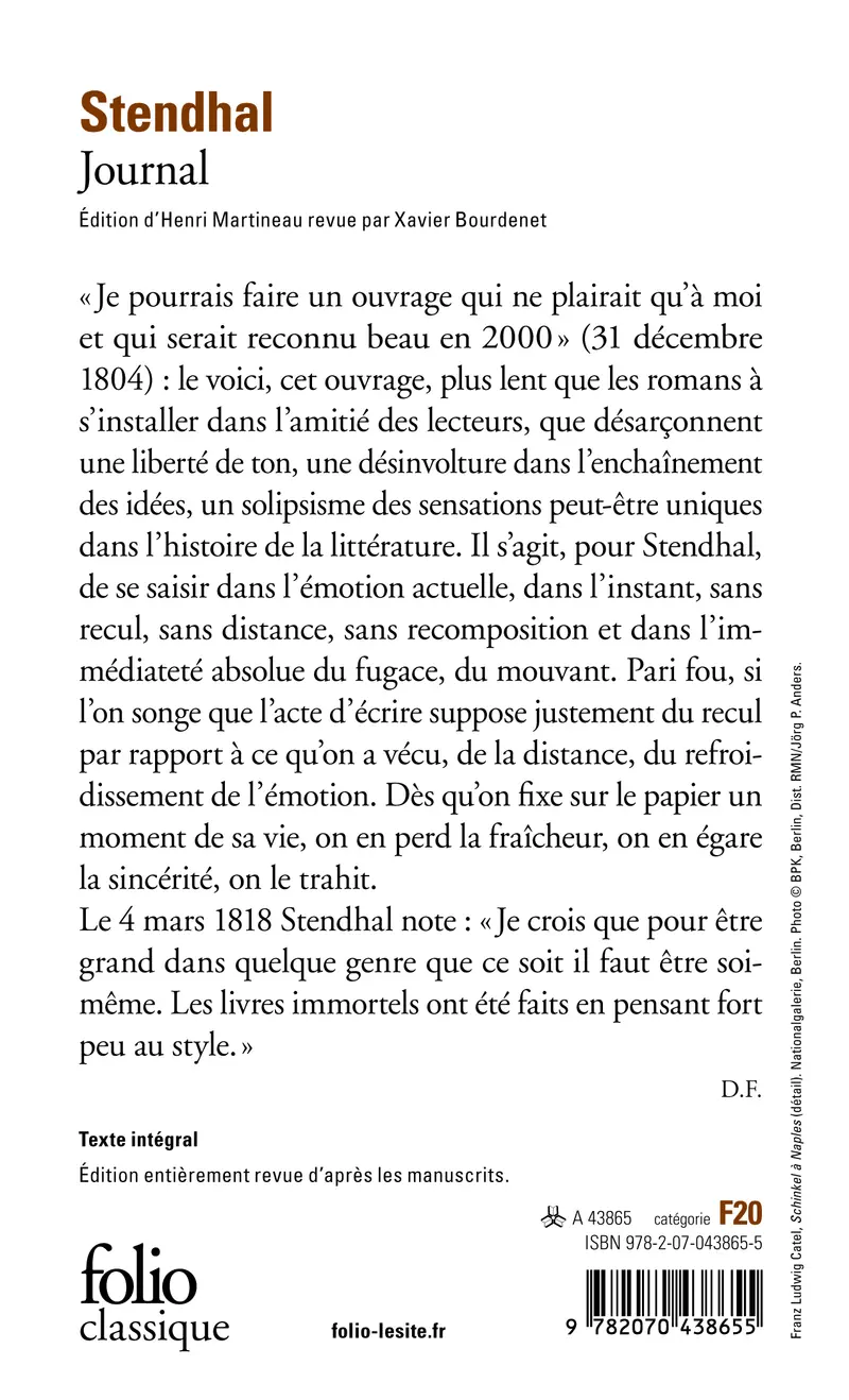 Journal - Stendhal