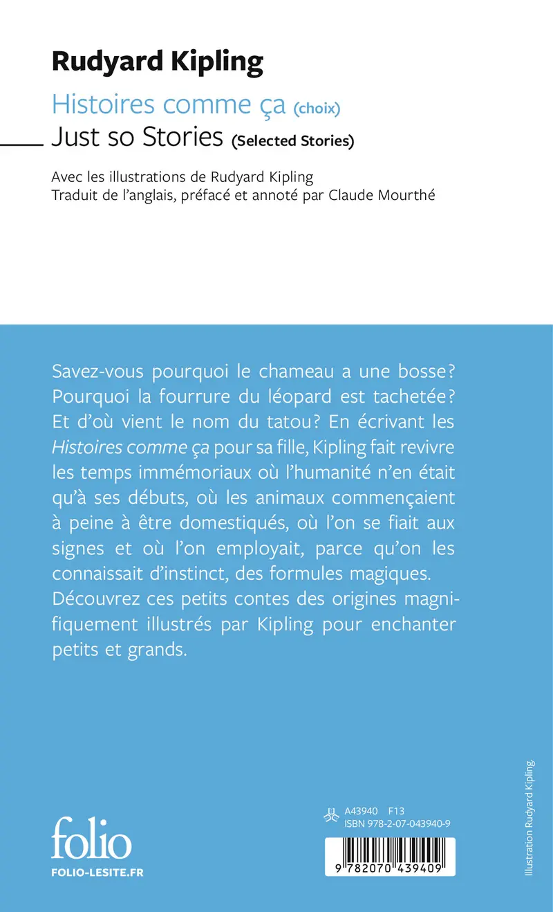 Histoires comme ça (Choix)/Just so Stories (Selected Stories) - Rudyard Kipling - l'auteur