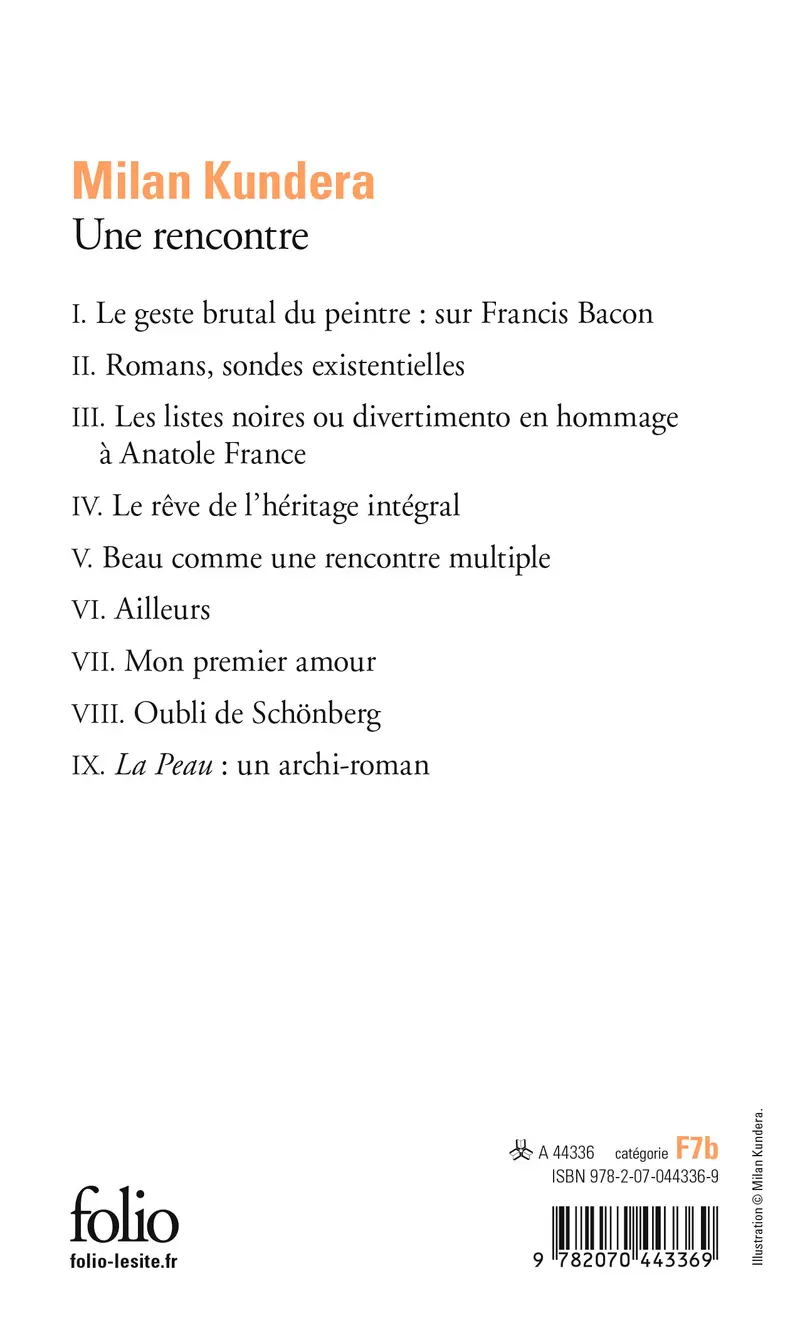 Une rencontre - Milan Kundera