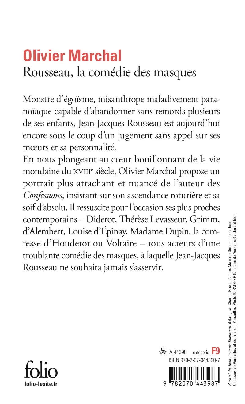 Rousseau, la comédie des masques - Olivier Marchal