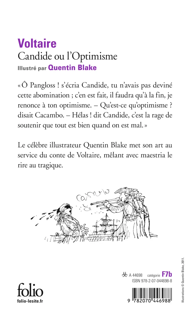 Candide ou L'Optimisme - Voltaire - Quentin Blake