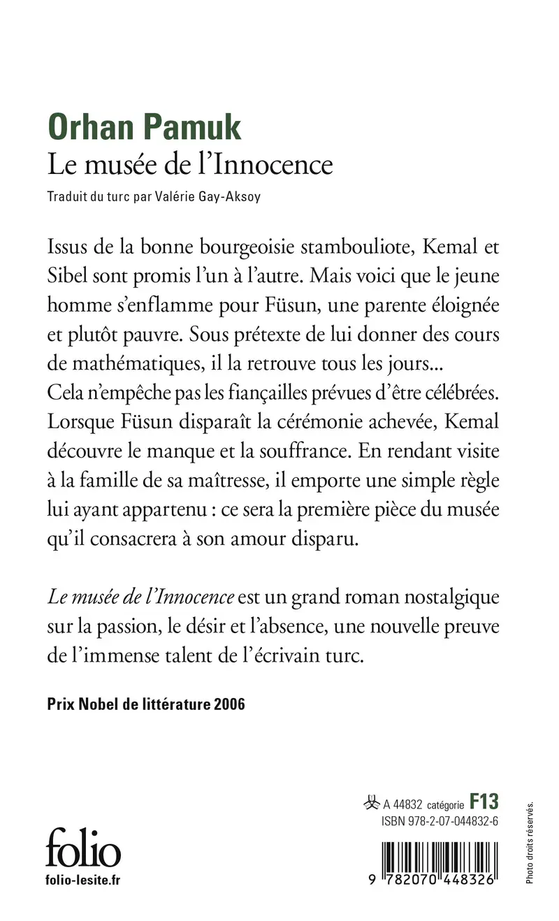 Le musée de l'Innocence - Orhan Pamuk