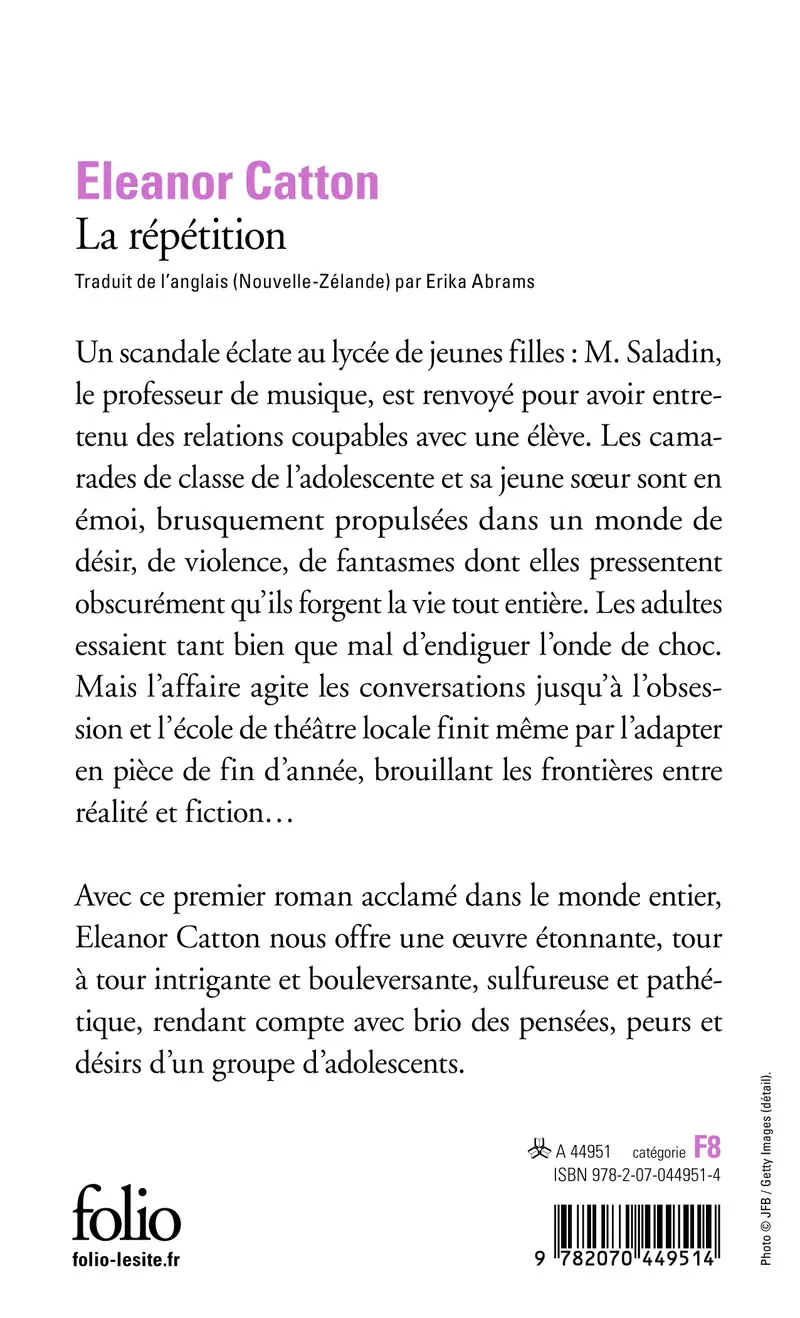 La répétition - Eleanor Catton