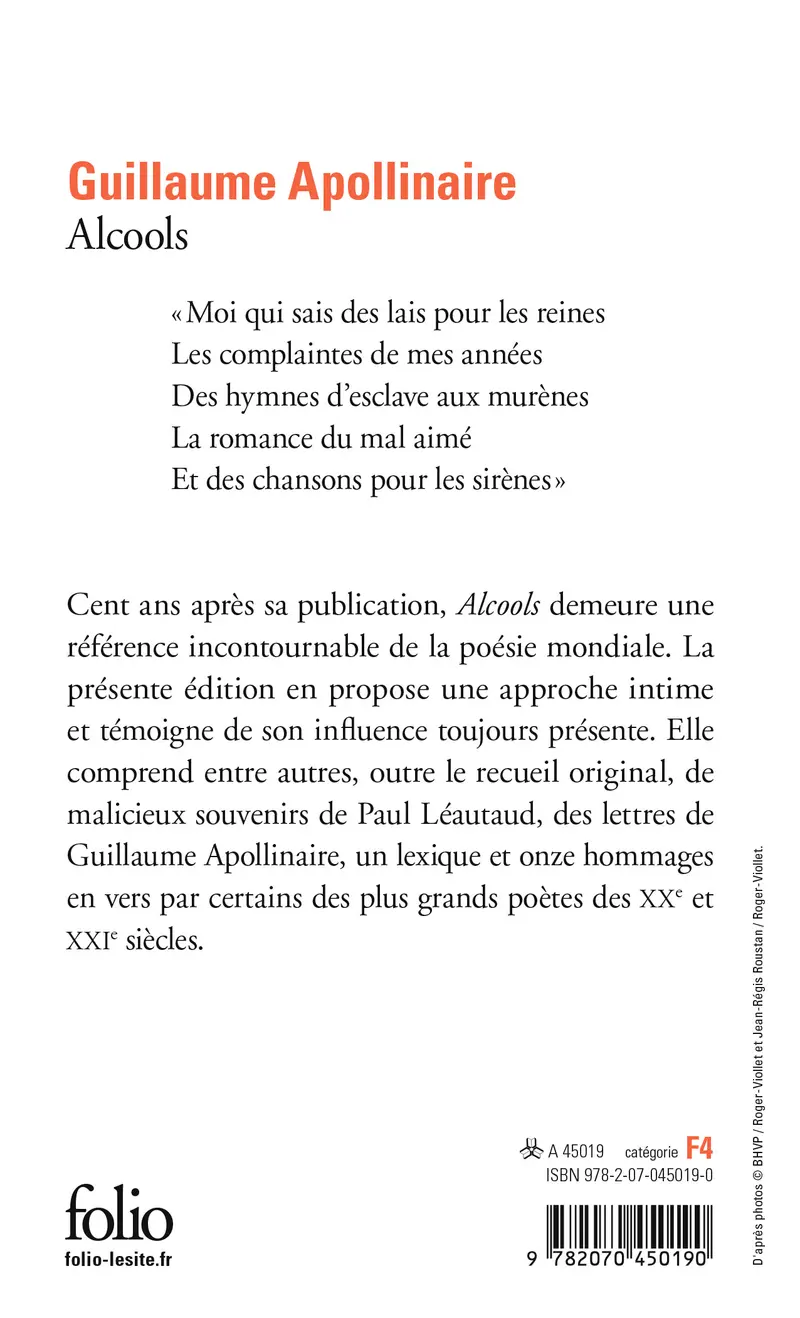 Alcools - Guillaume Apollinaire