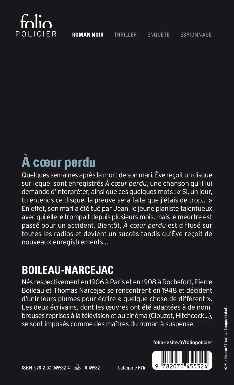 À cœur perdu - Boileau-Narcejac