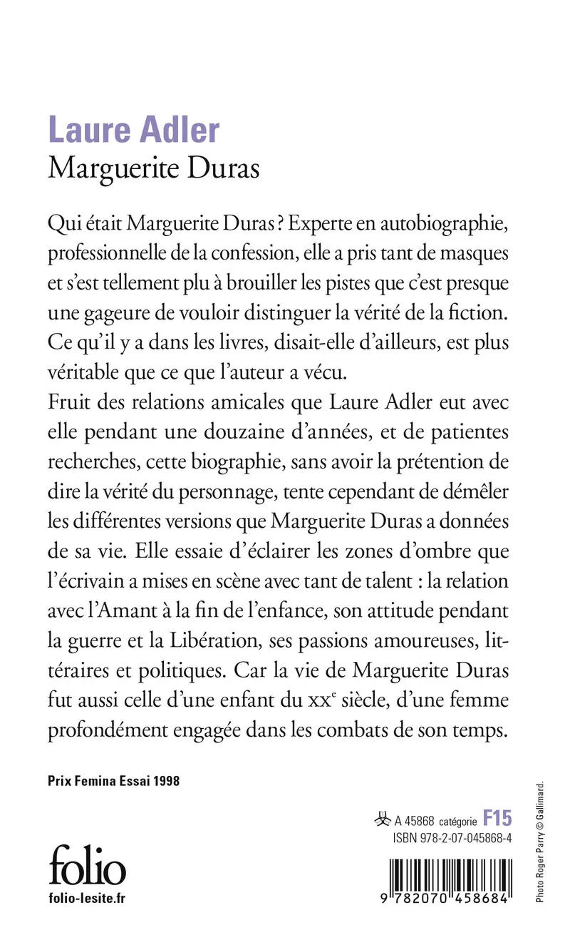 Marguerite Duras - Laure Adler