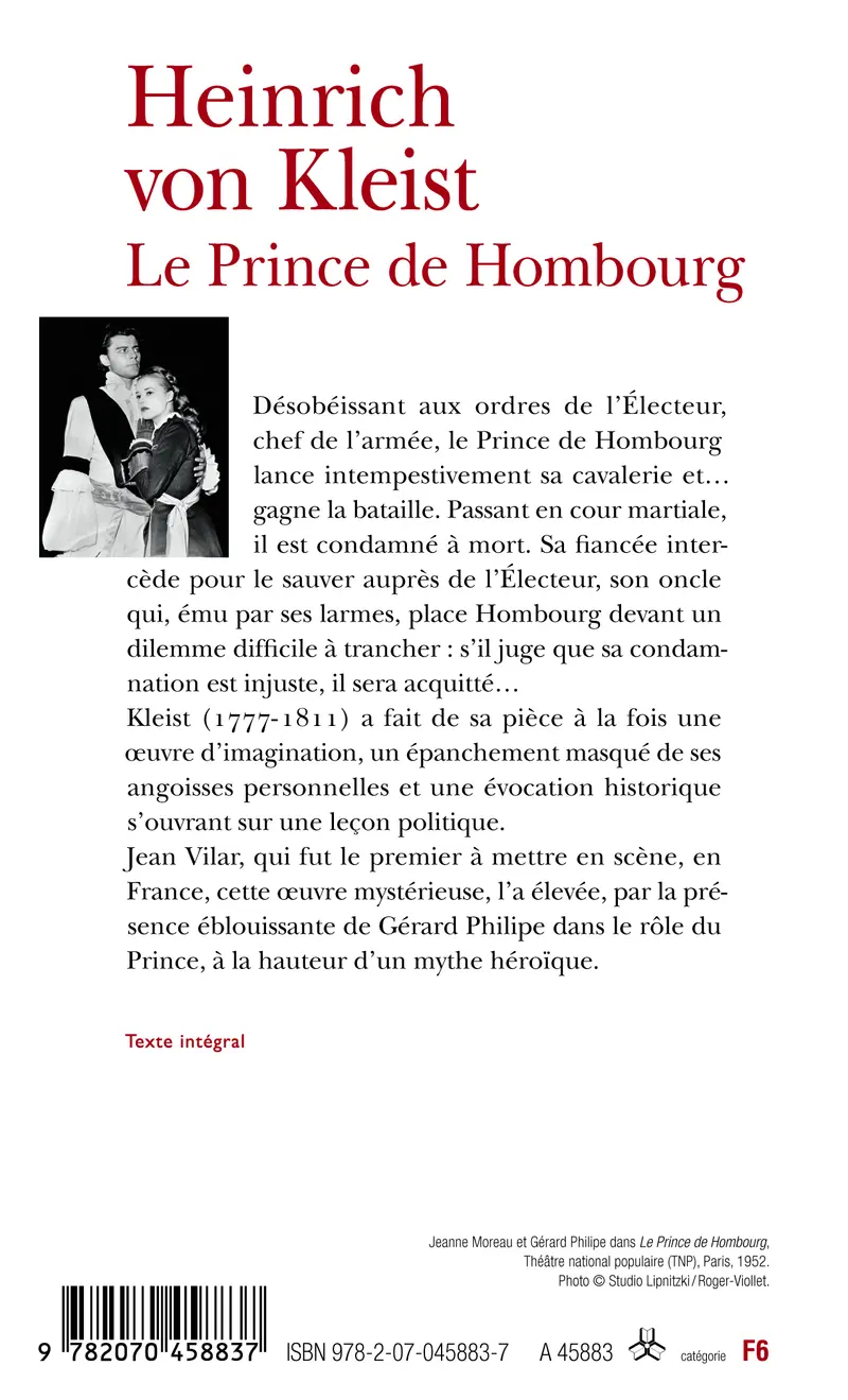 Le Prince de Hombourg - Heinrich von Kleist