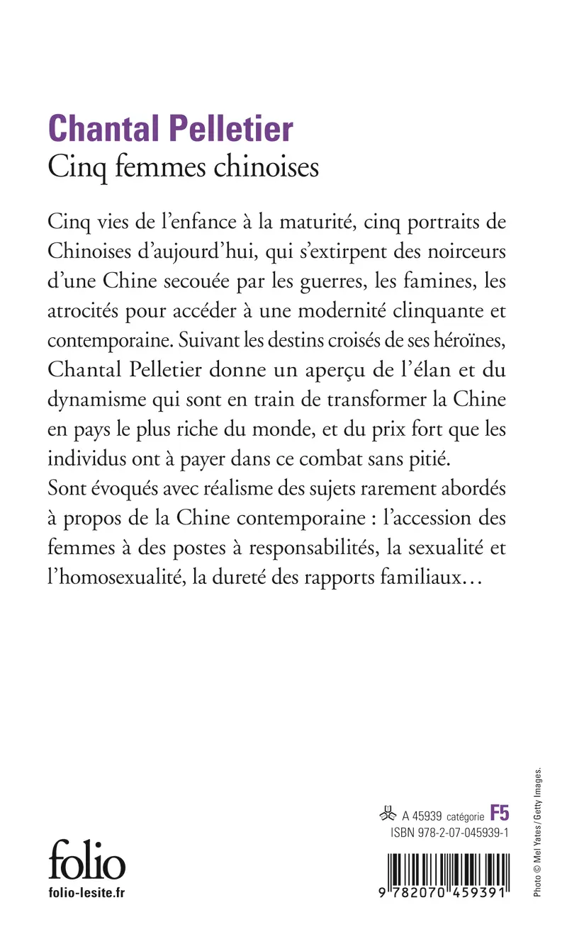 Cinq femmes chinoises - Chantal Pelletier