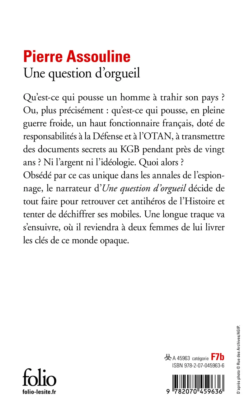 Une question d'orgueil - Pierre Assouline